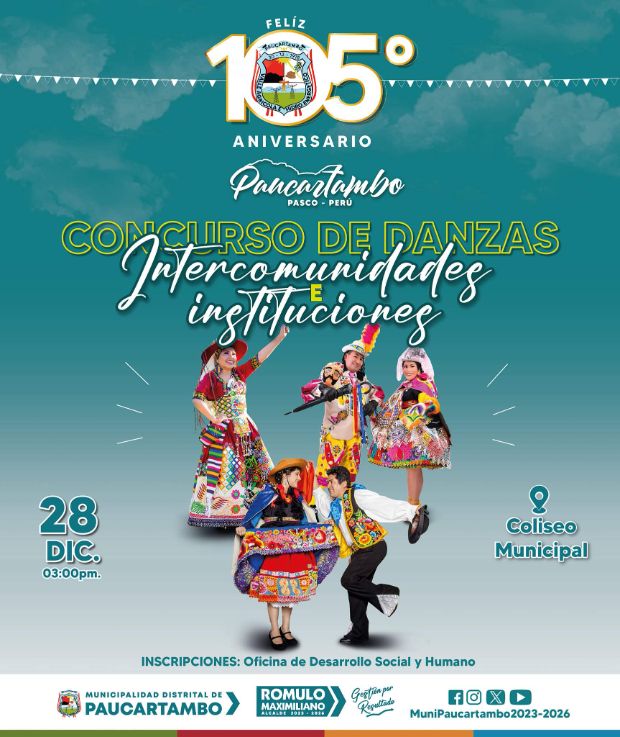 Concurso de Danzas Intercomunidades e instituciones.